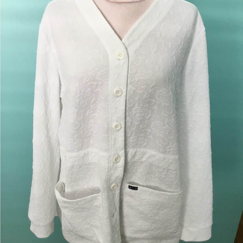koi by Kathy Peterson White Lab Jacket XL